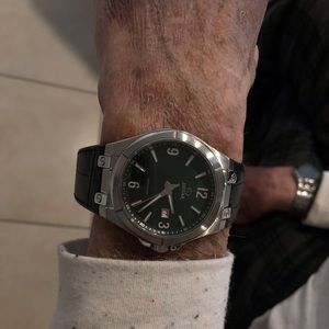 Jaguar watch leather deployant adjustable band